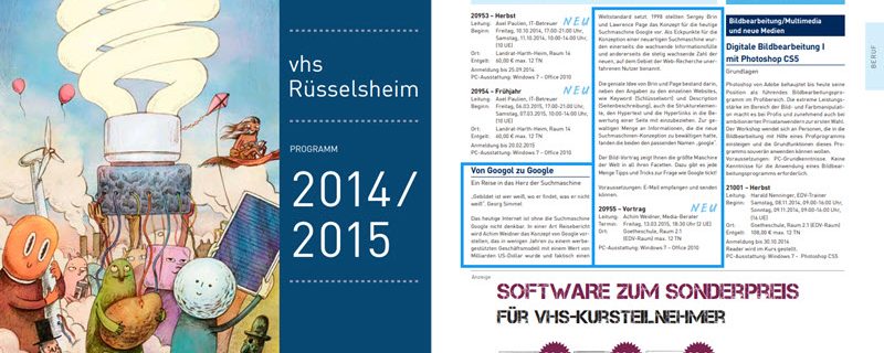 Vortrag von Achim Weidner an der VHS: „Von Googol zu Google – Eine Reise in das Herz der Suchmaschine“ (2015)