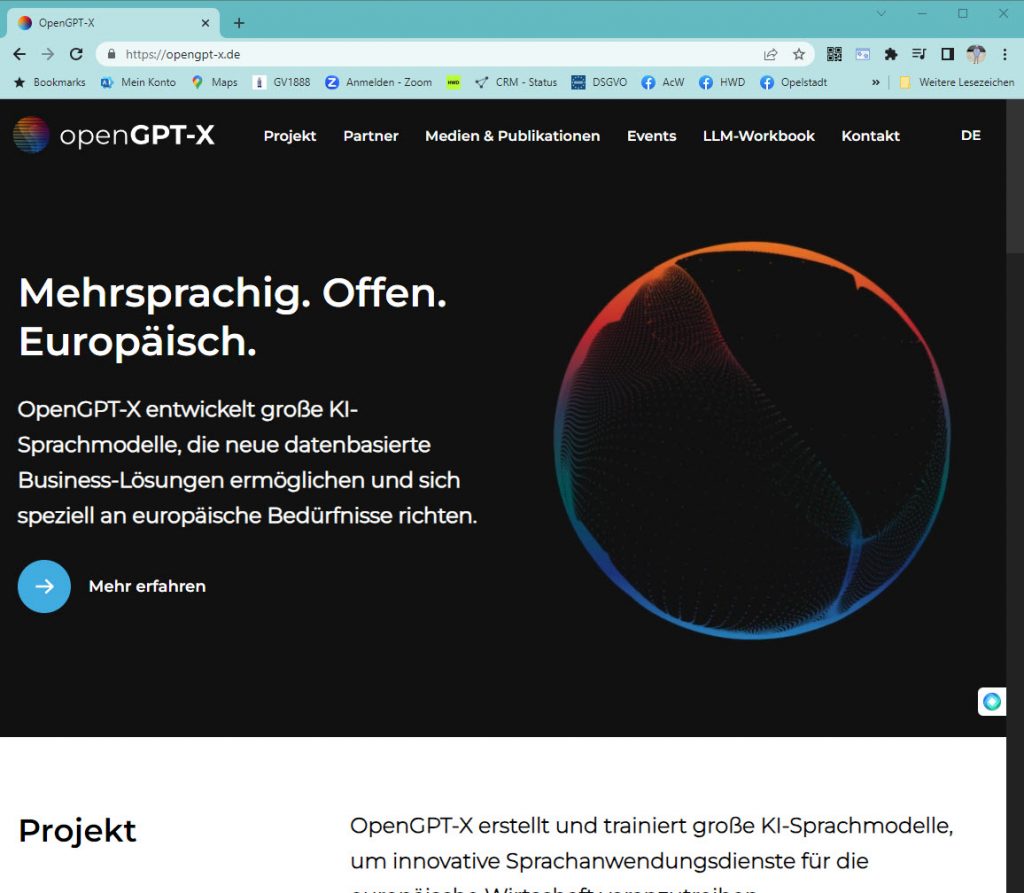 OpenGPT-X - "Mehrsprachig. Offen. Europäisch."