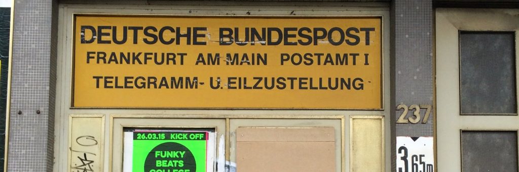 Deutsche Bundespost - Frankfurt am Main Postamt I Telegramm und Eilzustellung