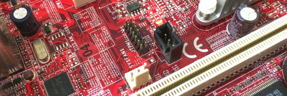 Das Herz des-PC die Platine mit Baugruppen