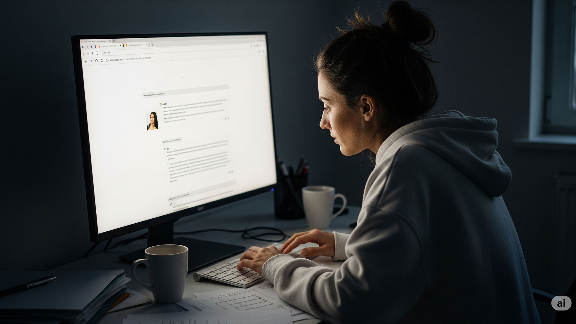 KI Komptenz Artikel 4 KI-VO eine Frau im Dialog mit der KI Google Gemini