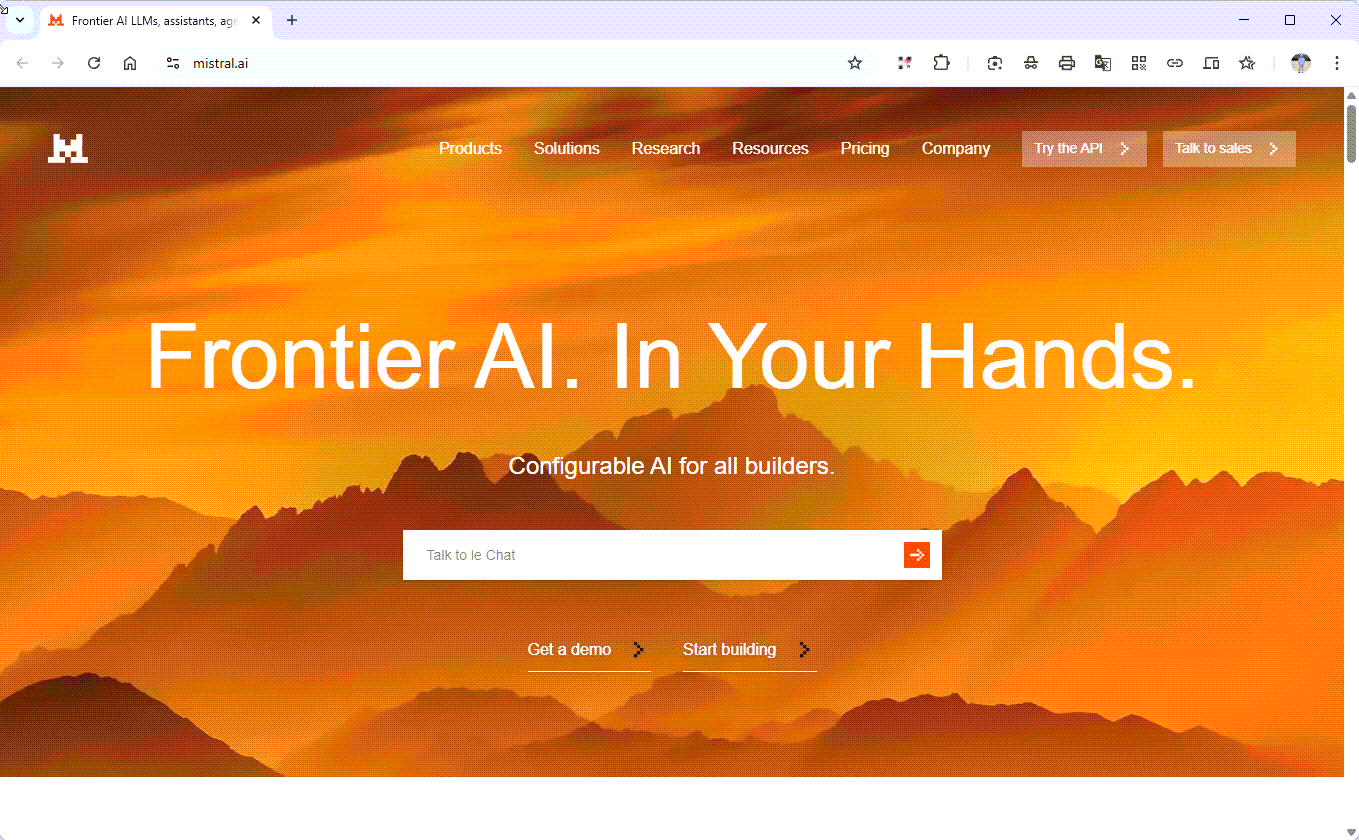 Mistral - Frontier AI In Your Hands