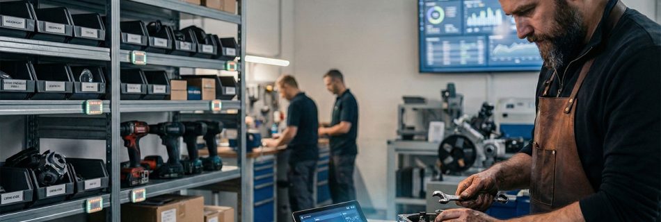 Einsatz von KI in der Werkstatt. Kundendaten und Produktdaten auf einen Blick.