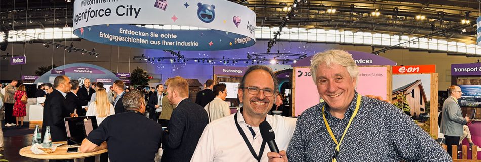 Tolga Elser Salesforce und Achim Weidner Radio Rüsselsheim im Gespräch über agentische KI