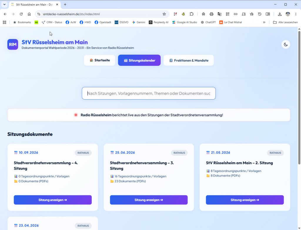 Demokratie mit „Röntgenblick“: Wie das neue Online-Portal von Radio Rüsselsheim zur Arbeit der Stadtverordnetenversammlung
